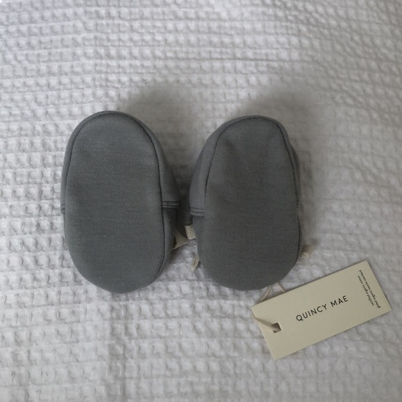 Quincy Mae Dusty Blue Baby Booties - Picture 3 of 5